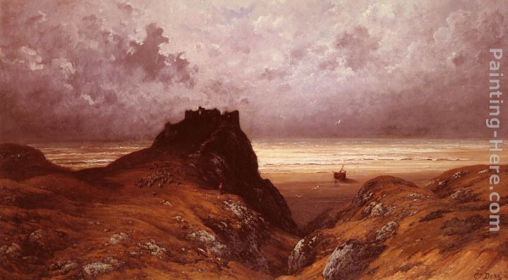Castle on the Isle of Skye painting - Gustave Dore Castle on the Isle of Skye art painting